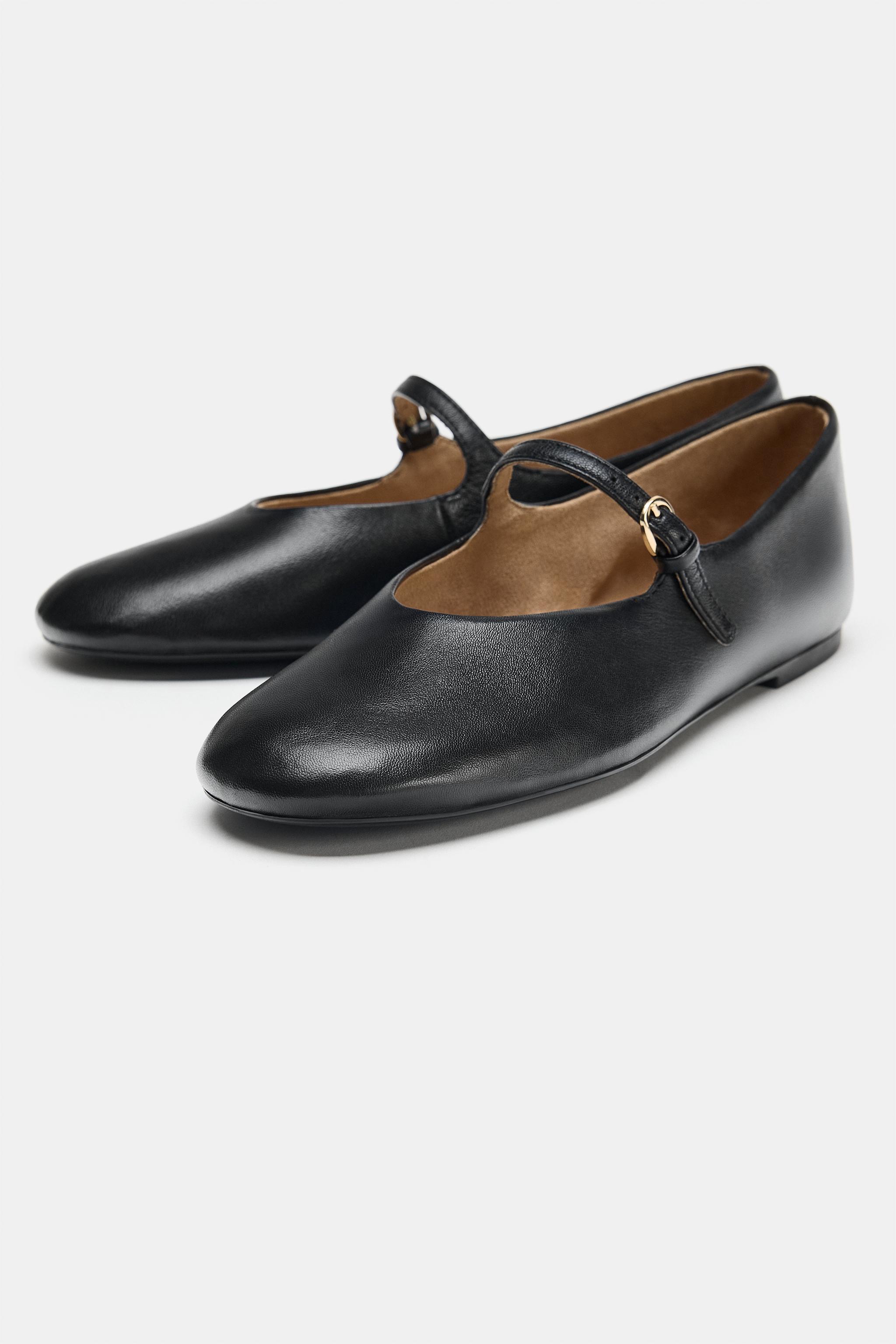 LEATHER BALLET FLATS